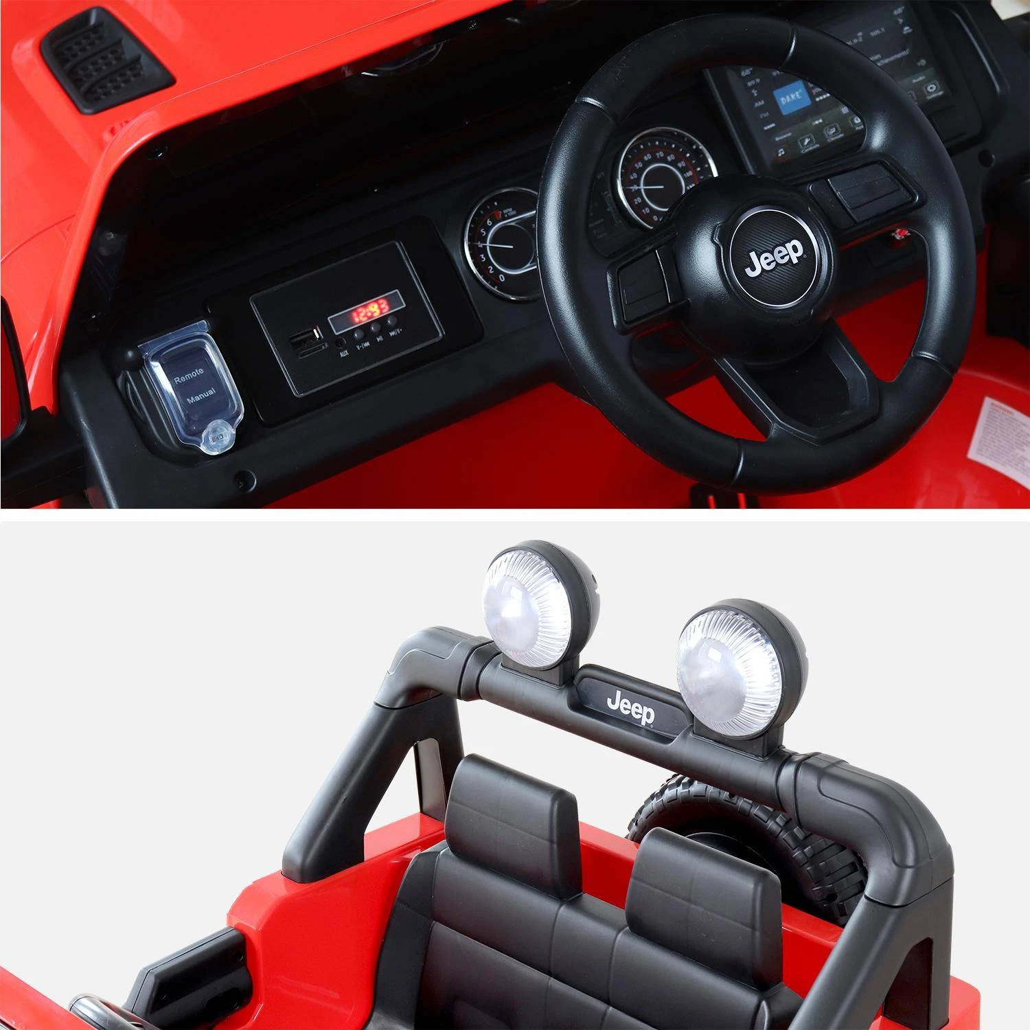 Voiture électrique Enfant JEEP 12V, 1 Place Couleur : Rouge – Image 4