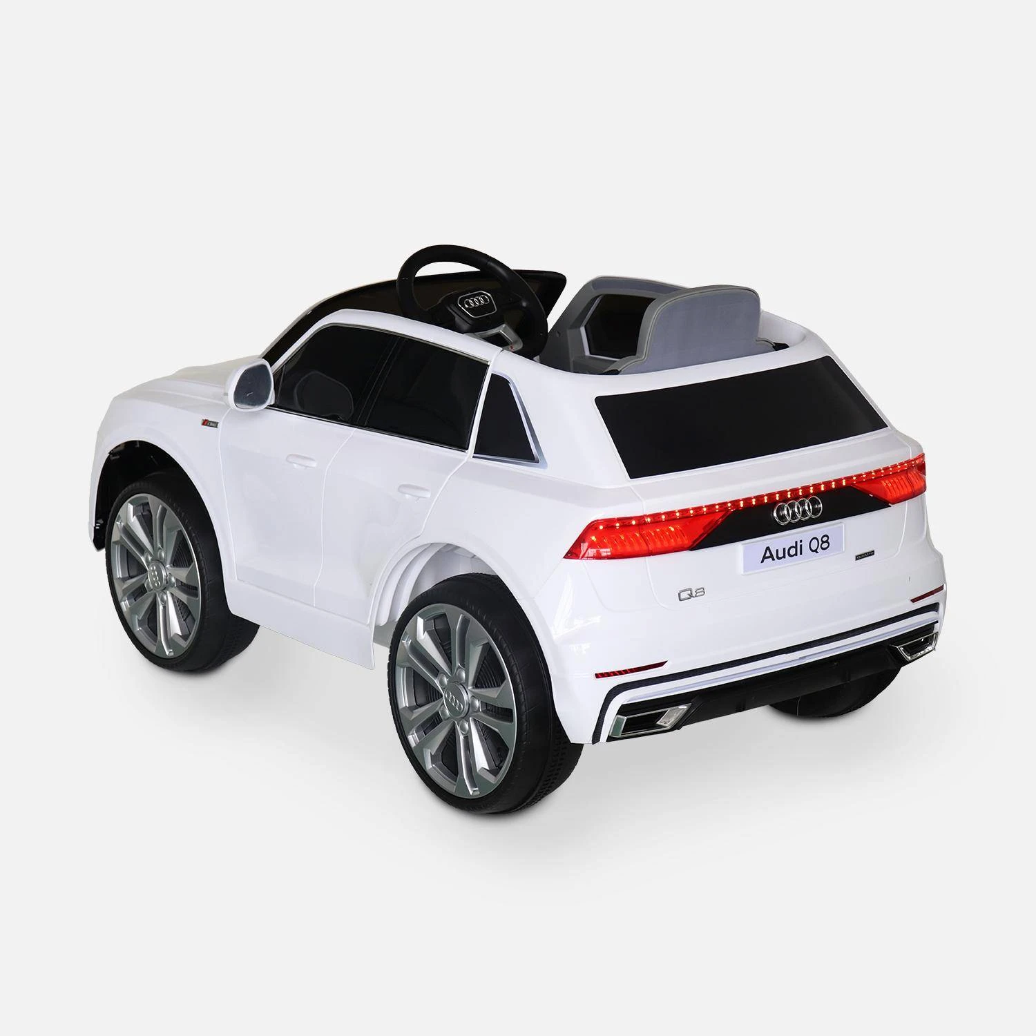 Voiture électrique Enfant Audi Q8 12V, 1 Place Couleur : Blanc – Image 2