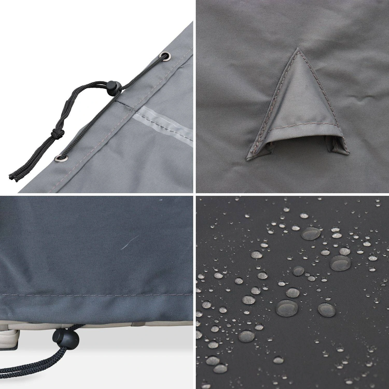 Table De Jardin Vasto 12 Et Sa Housse Couleur : Noir / Gris â Image 8