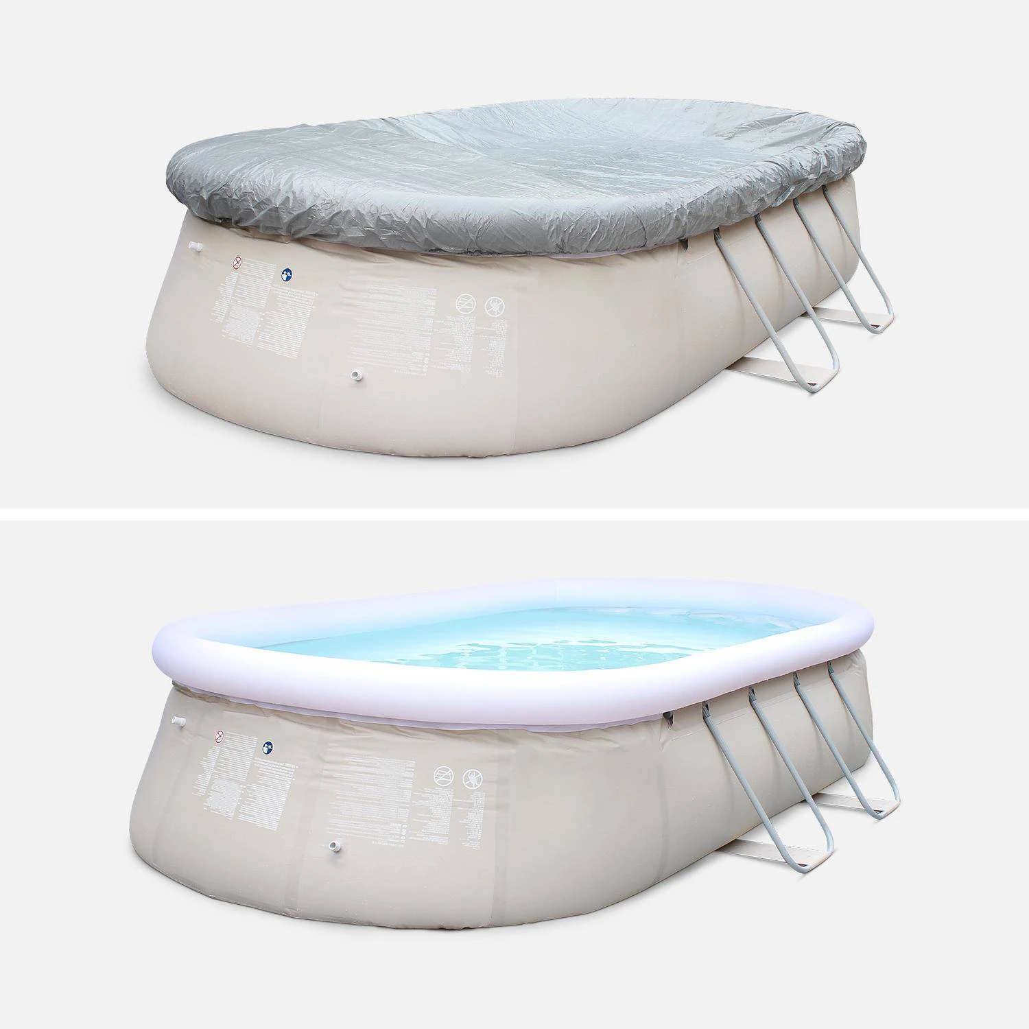 Piscine Gonflable Autoportée Rectangulaire Avec Accessoires 5x3m – Image 3