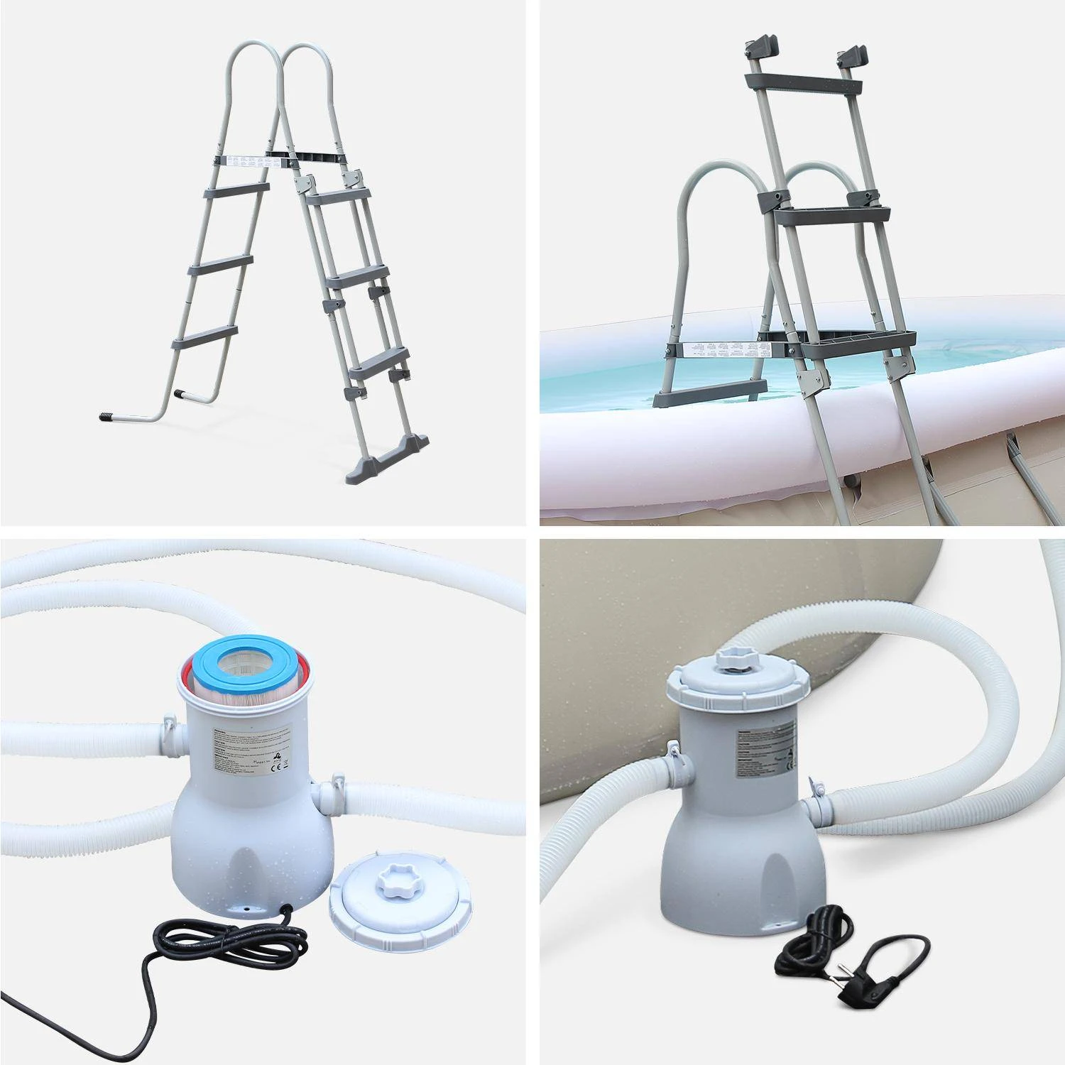 Piscine Gonflable Autoportée Rectangulaire Avec Accessoires 5x3m – Image 5