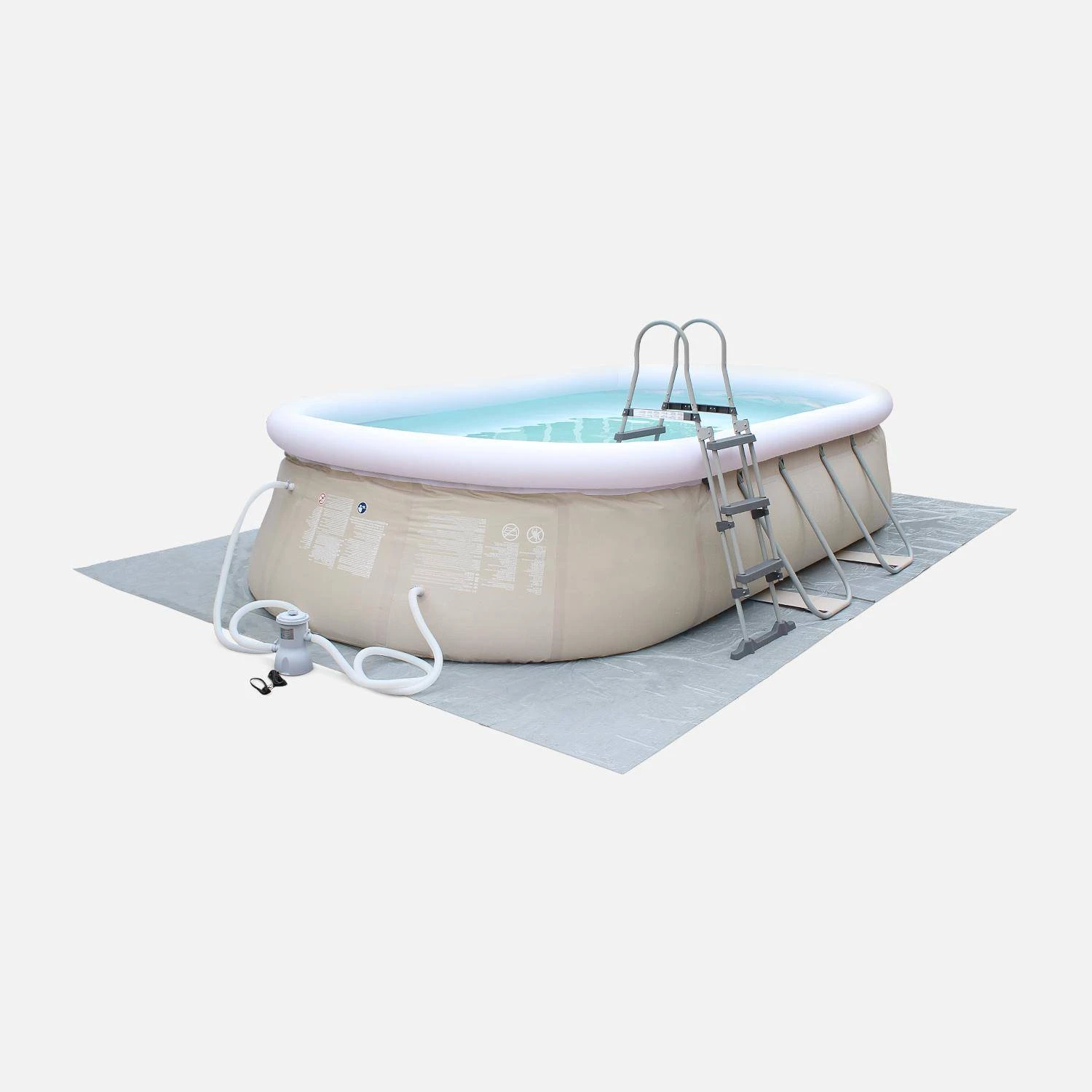 Piscine Gonflable Autoportée Rectangulaire Avec Accessoires 5x3m – Image 2