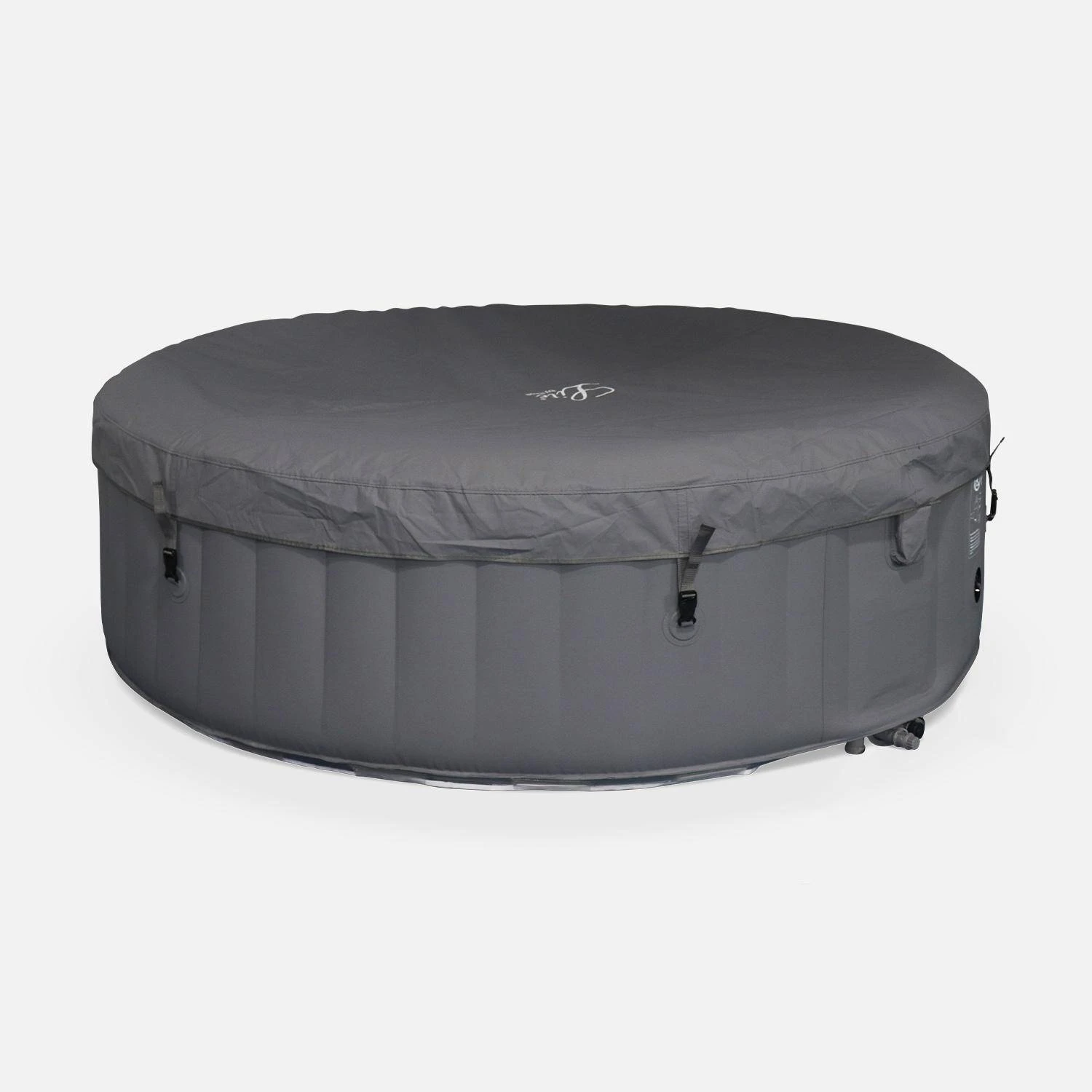 Spa Gonflable 6 Places Rond Bande LED, Système Anti-gel, Bâche – Image 3