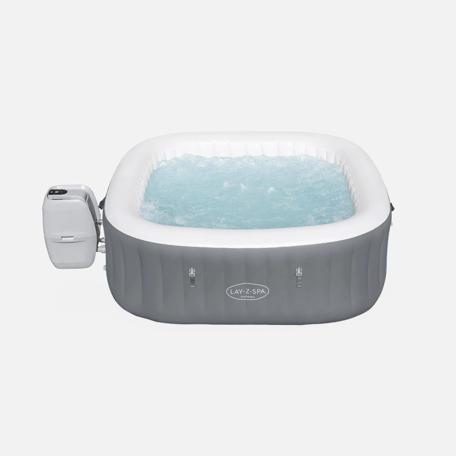 Spa Gonflable Lay-Z Spa Madeira Contrôle WIFI 6 Places Carré Avec Accessoires – Image 2