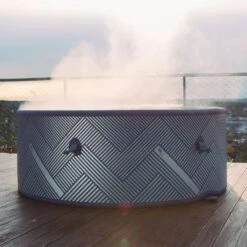 Spa Gonflable 6 Places Rond Massage Air-jets Wifi Ozonateur UVC Couvercle Tapis