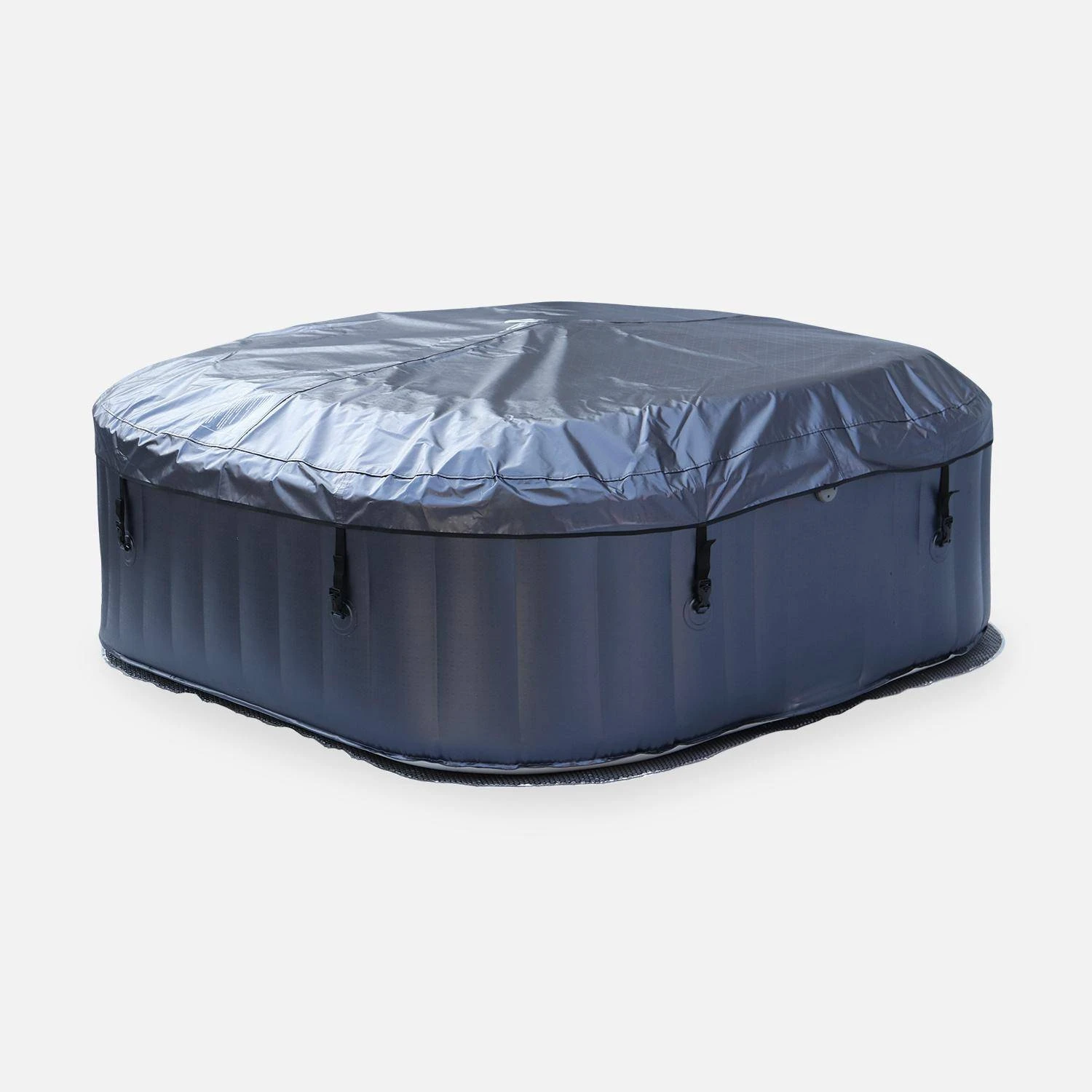 Spa Gonflable 6 Places Carré Jets Hydromassages Désinfection UVC Anti Gel, M-one – Image 2