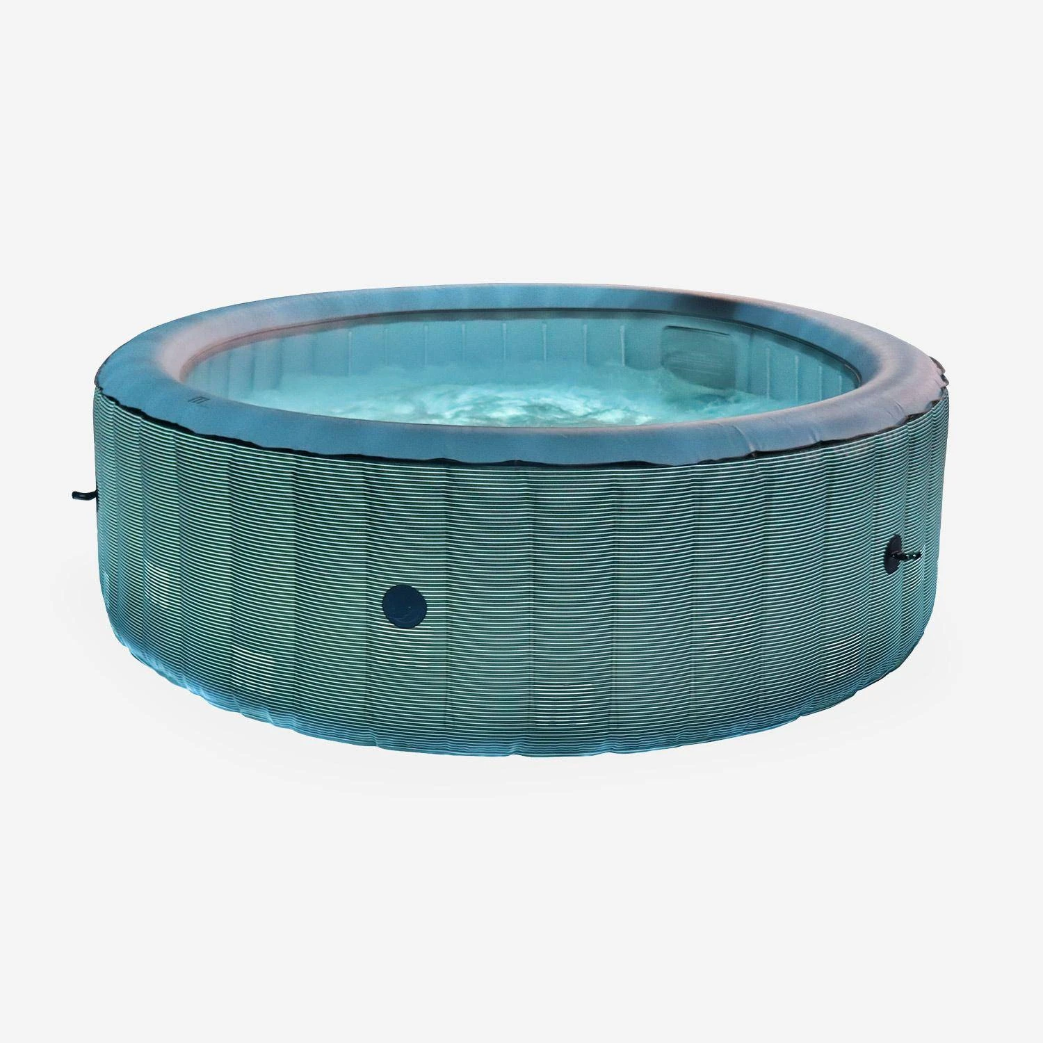 Spa Gonflable 6 Places Rond Bande LED, Filtration MDC, Désinfection UVC, Bâche – Image 2