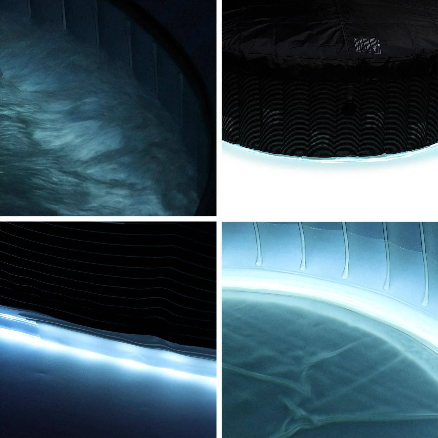 Spa Gonflable 6 Places Rond Bande LED, Filtration MDC, Désinfection UVC, Bâche – Image 5