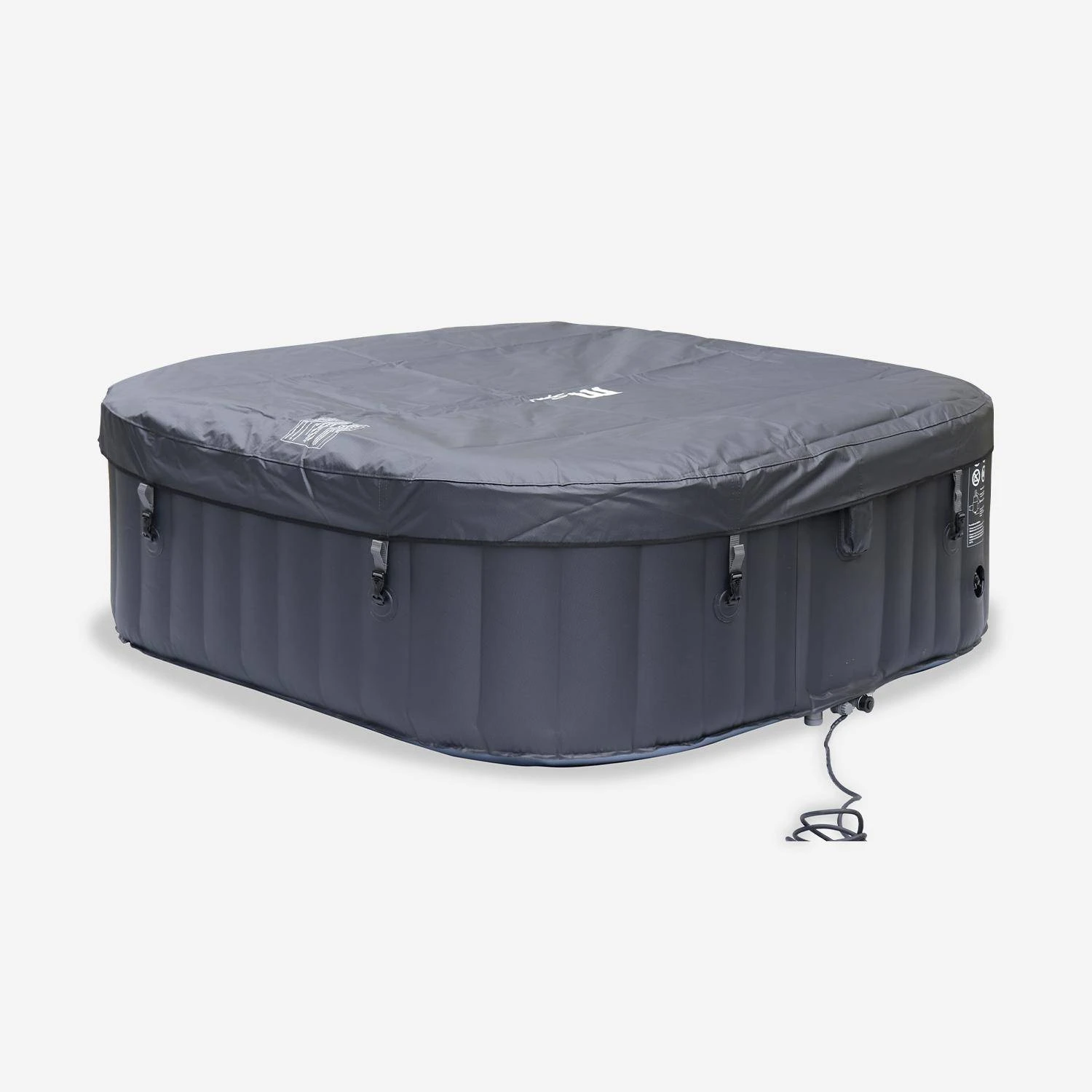 Spa Gonflable 6 Places Carré, Système De Filtration MDC, Désinfection UVC, Bâche – Image 2