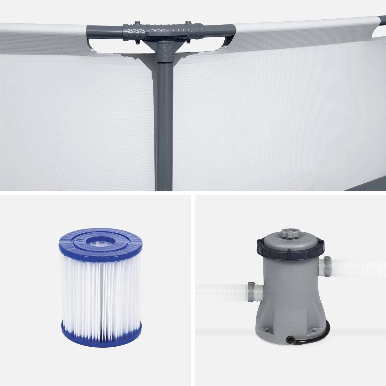 Piscine Hors Sol Tubulaire Ronde Avec Pompe Et Filtre ∅3,6m – Image 4