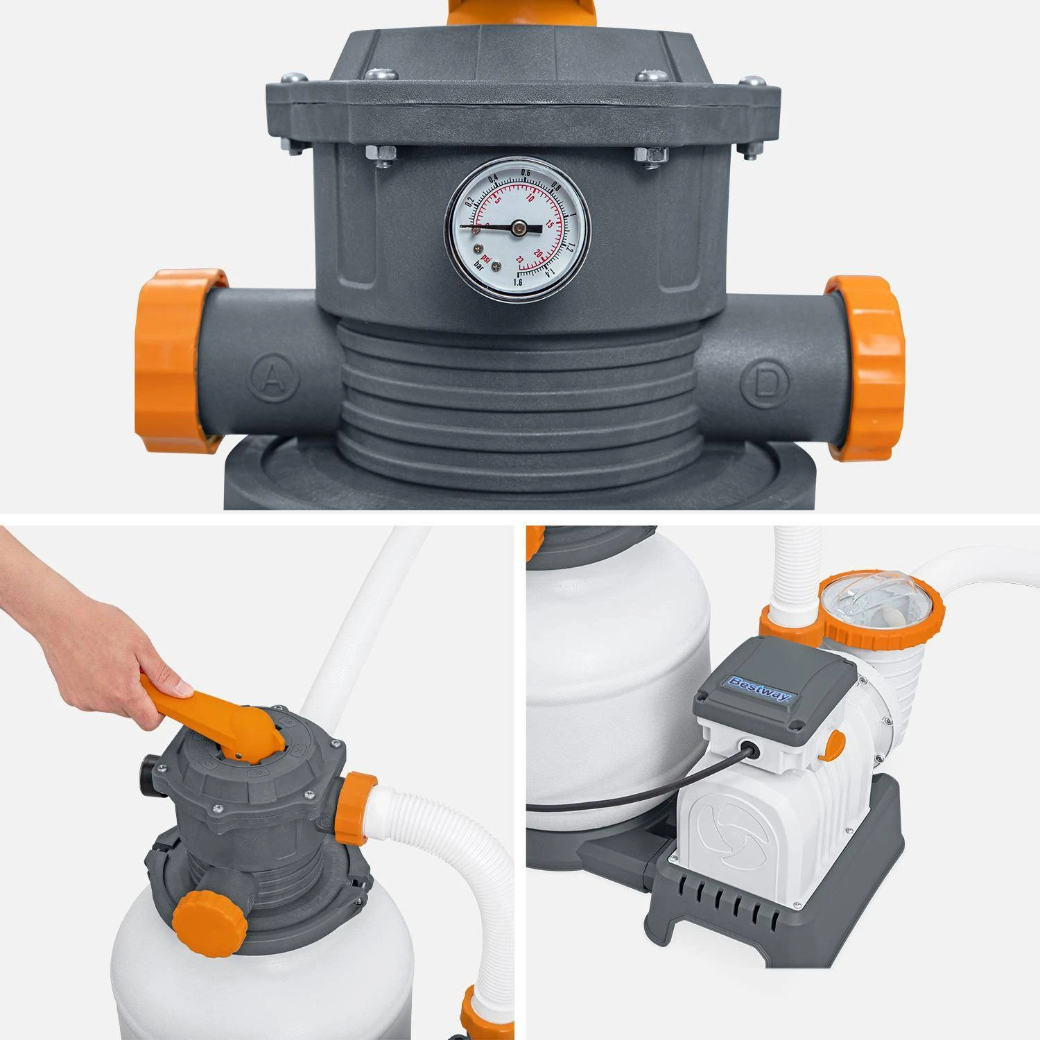 Filtre à Sable Pour Piscine 7571L/h – Image 3