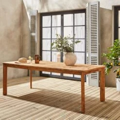 Table Intérieur/extérieur En Teck Recyclé, 8 Places 220cm