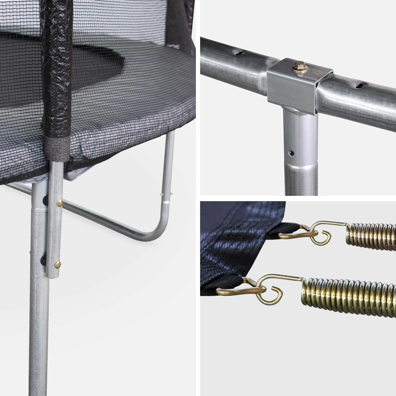 Trampoline 370cm Filet Protection Couleur : Gris â Image 3