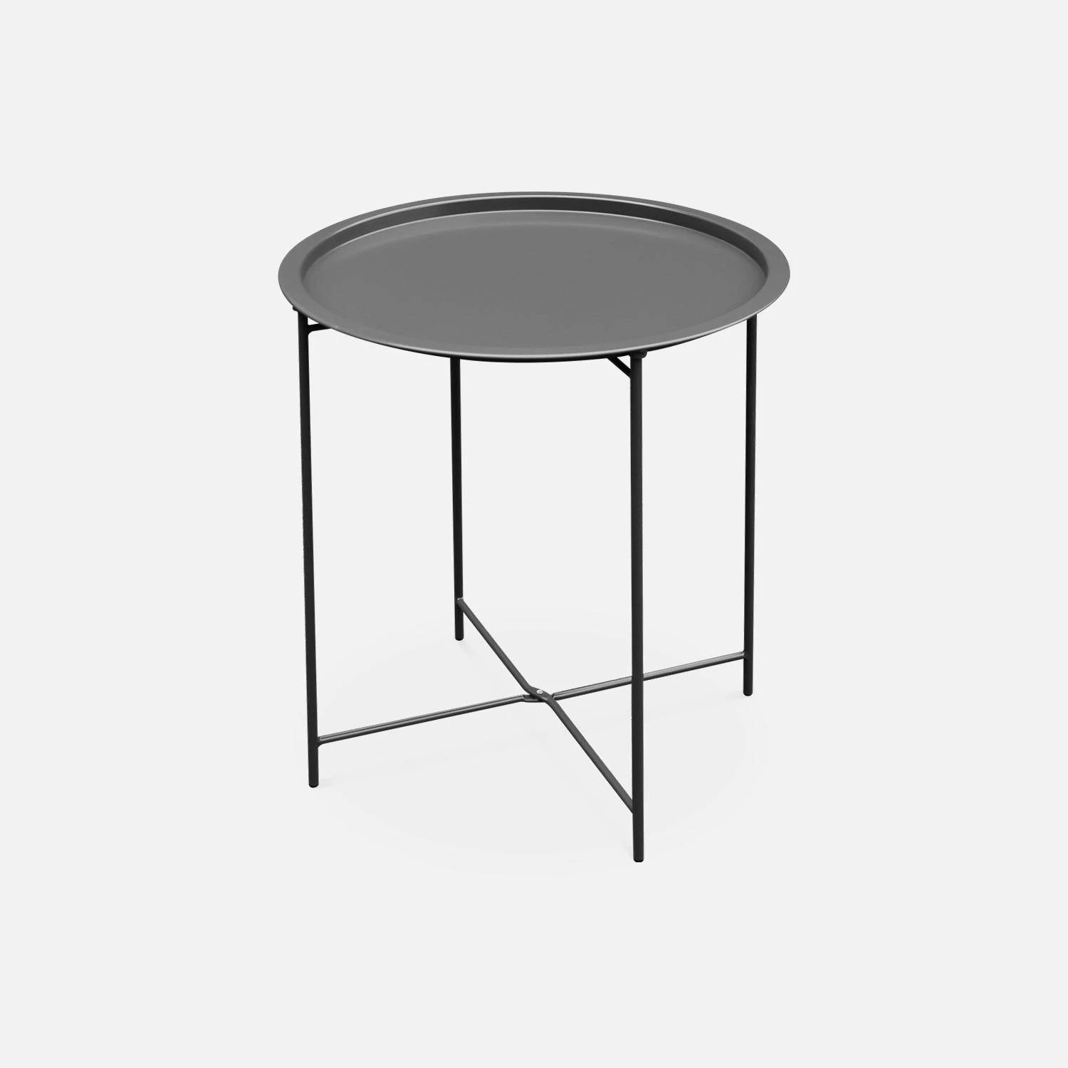 Table D'appoint Métal Ø46cm Couleur : Anthracite