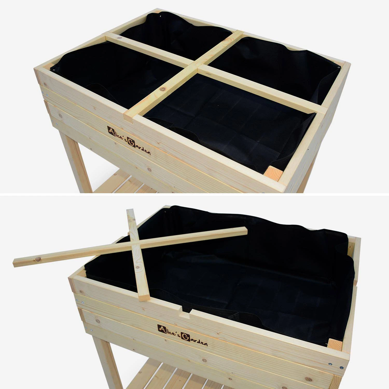 Carré Potager En Bois Sur Pieds 80 X 60cm – Image 5