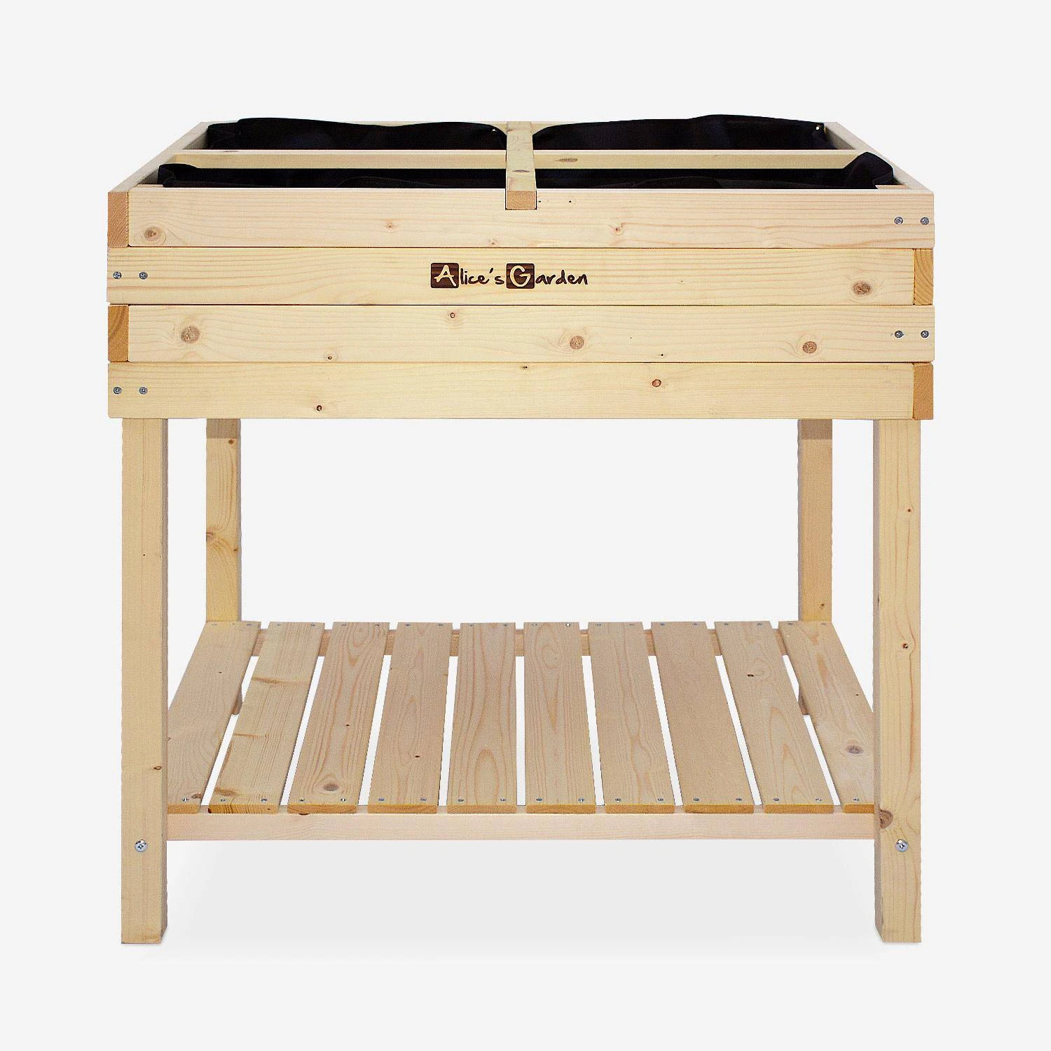 Carré Potager En Bois Sur Pieds 80 X 60cm – Image 3