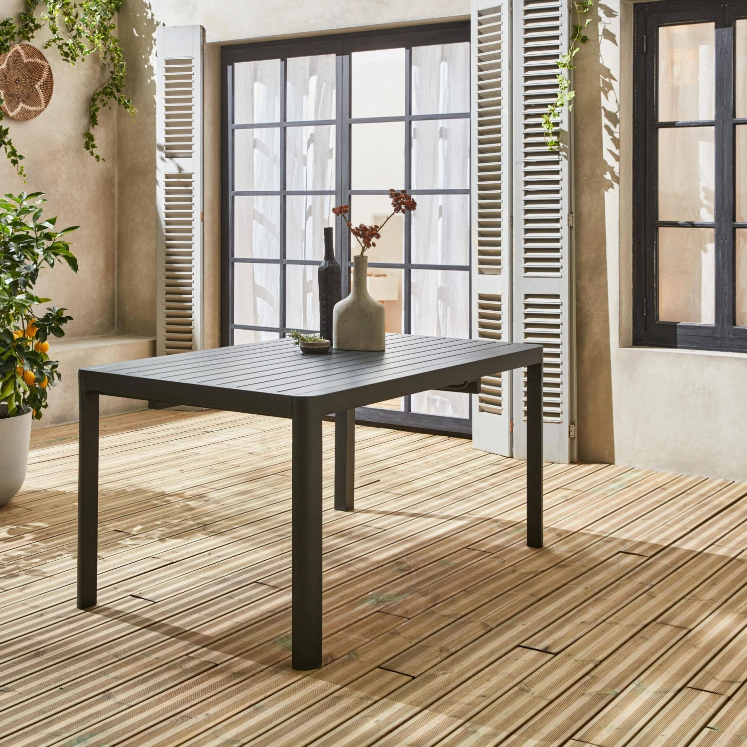 Table De Jardin Extensible Aluminium, 6 à 8 Places – Image 3