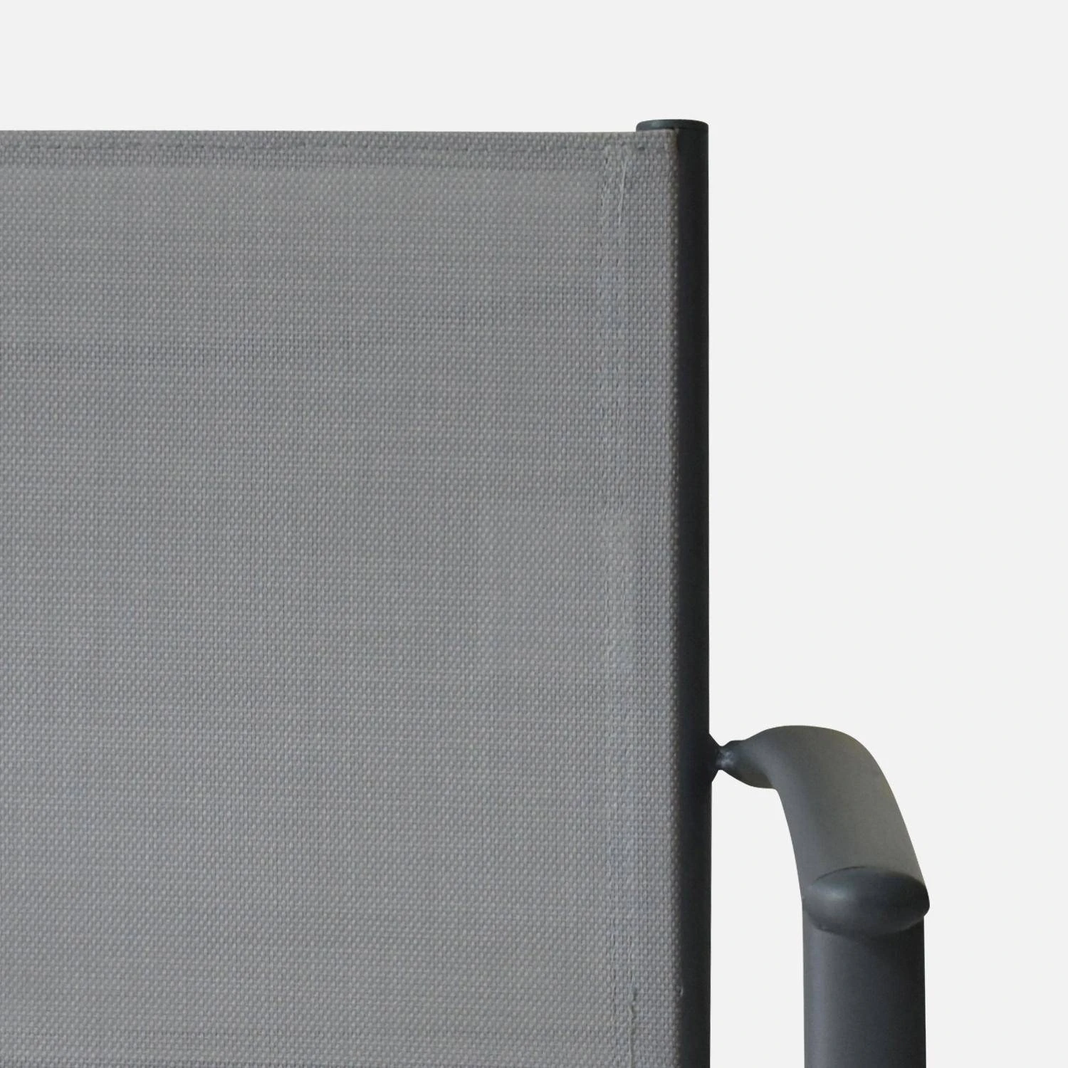 Table De Jardin Extensible Aluminium + 8 Fauteuils De Jardin Empilables Couleur : Anthracite / Gris Clair â Image 7