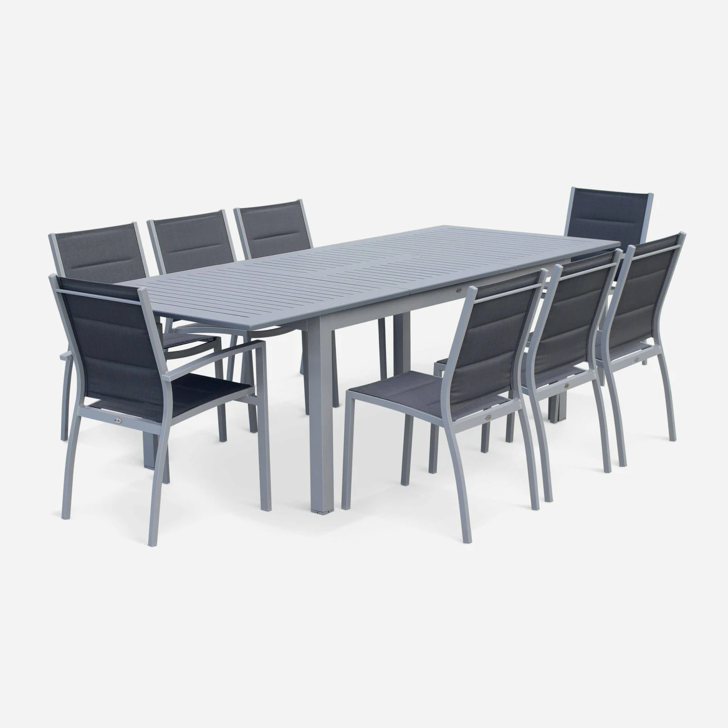 Table De Jardin Extensible Aluminium 8 Places Couleur : Gris â Image 3